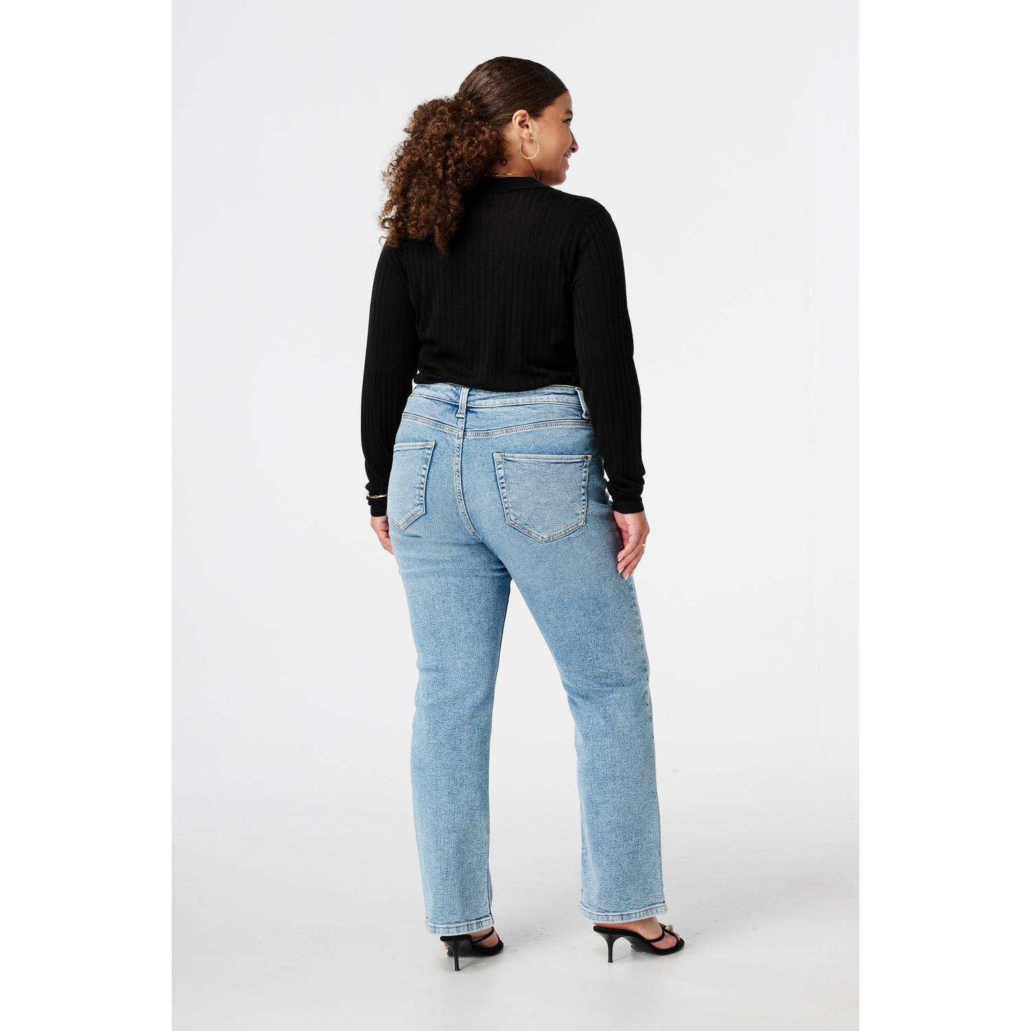 MS Mode flared jeans light blue denim
