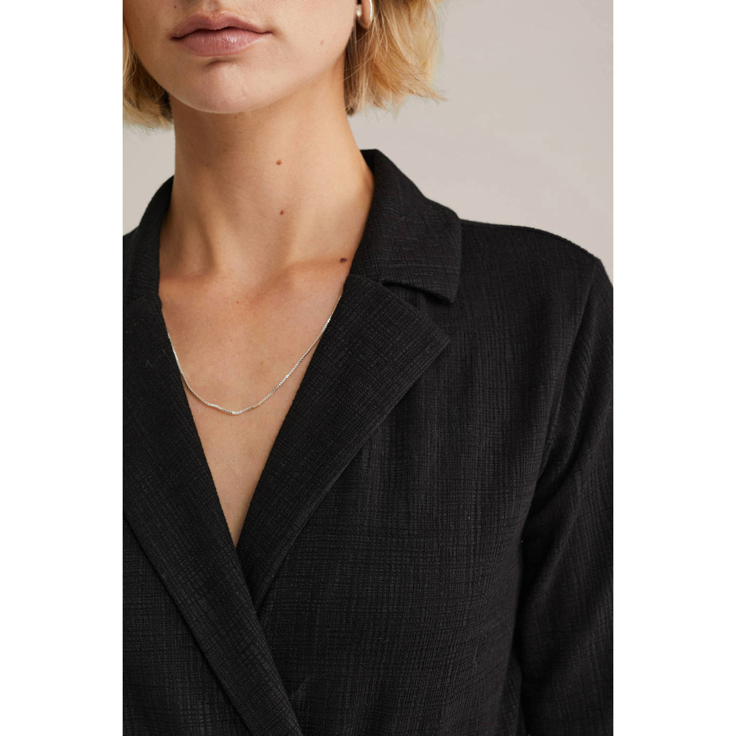 WE Fashion jumpsuit zwart straight