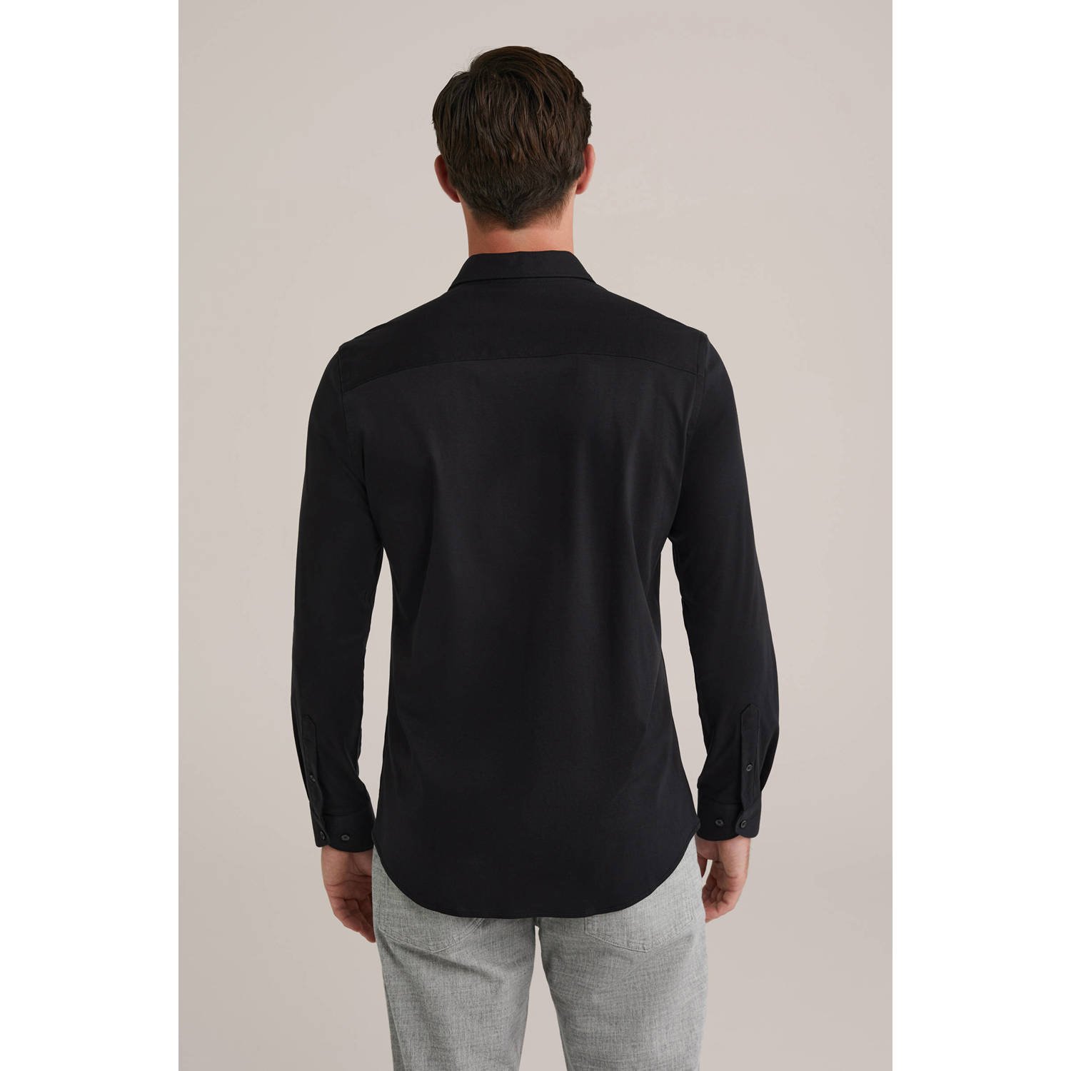 WE Fashion zakelijk overhemd zwart