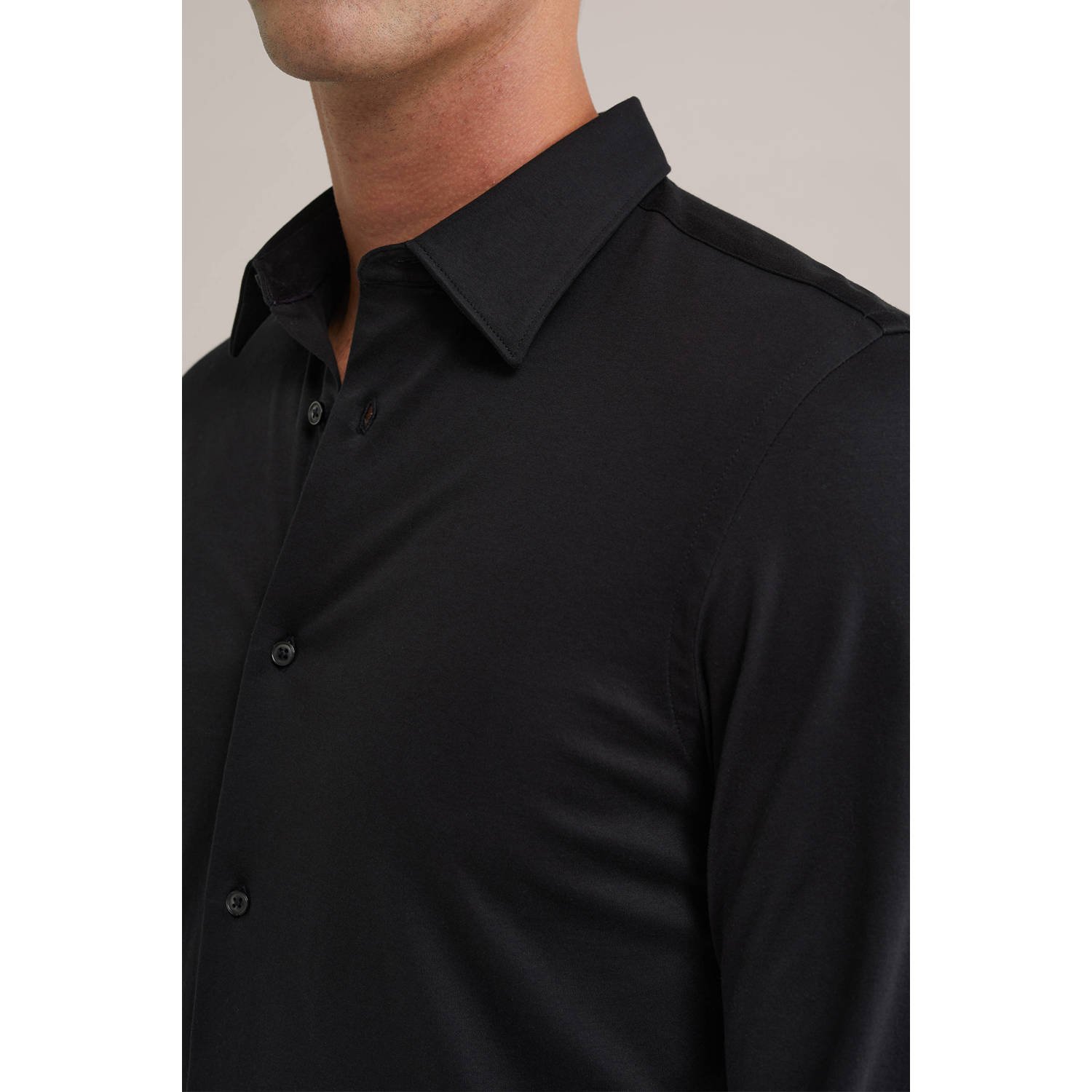 WE Fashion zakelijk overhemd zwart
