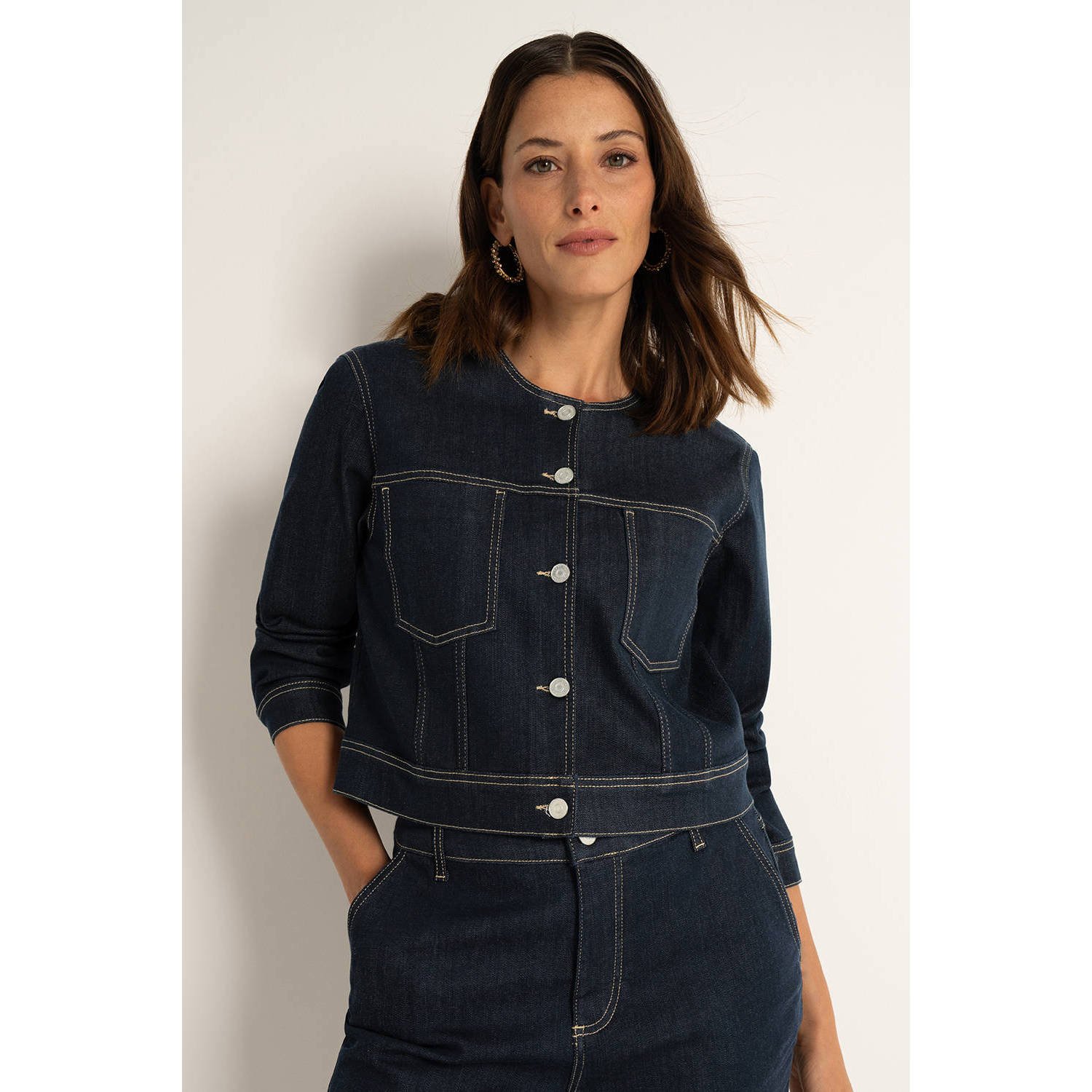 Claudia Sträter denim spijkerjas dark blue denim