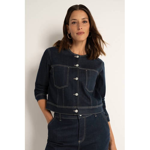 Claudia Sträter denim spijkerjas dark blue denim afbeelding