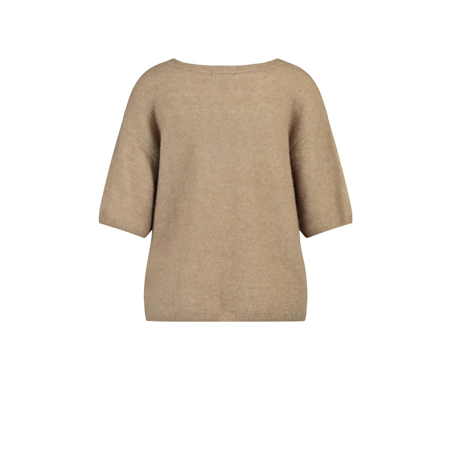 Claudia Sträter pullover trui camel fijn gebreid