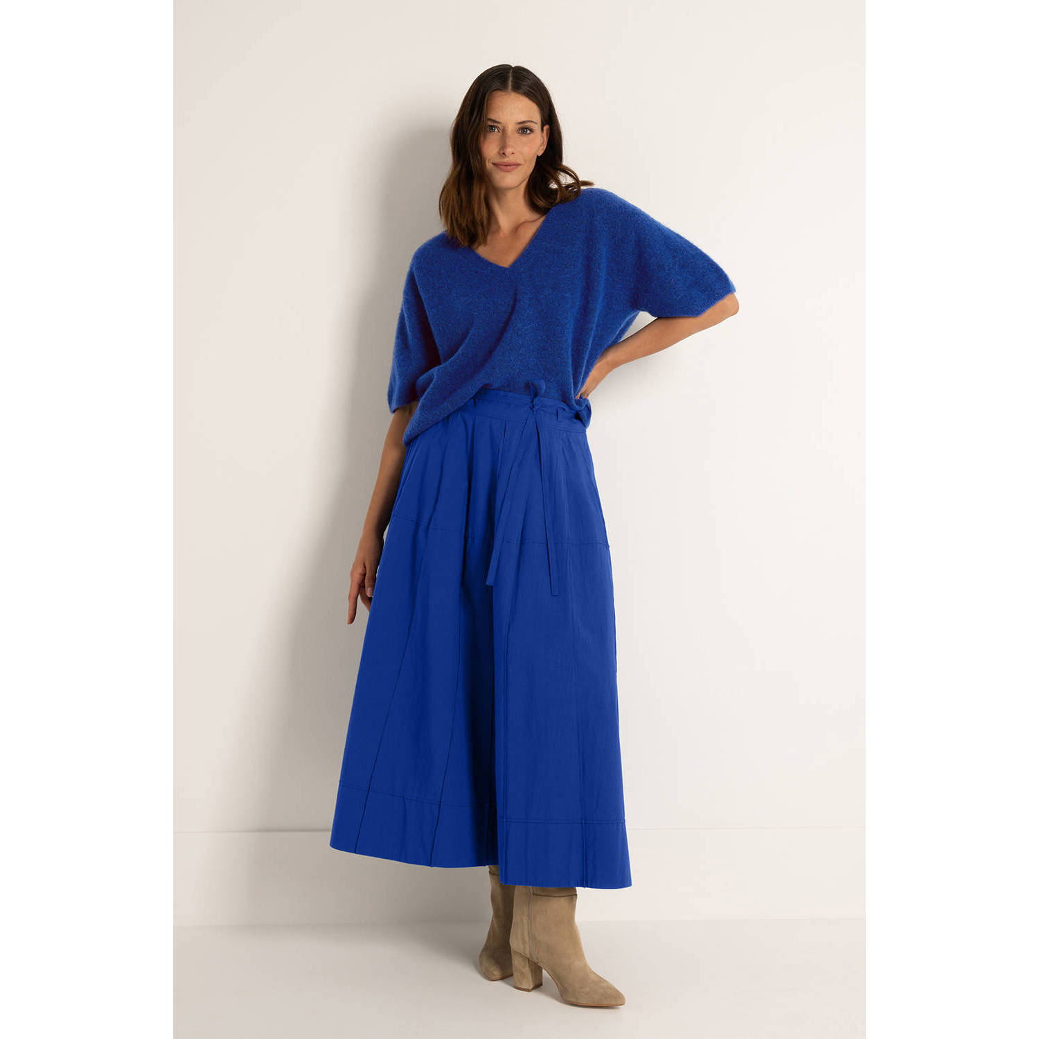 Claudia Sträter A-lijn rok blauw