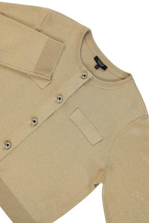 gebreid vest camel