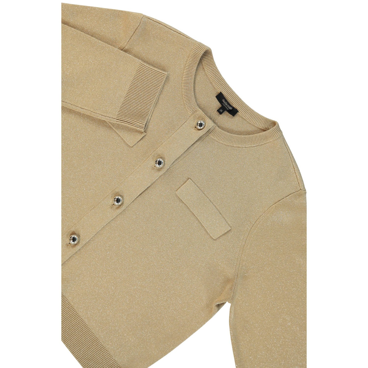 Claudia Sträter gebreid vest camel