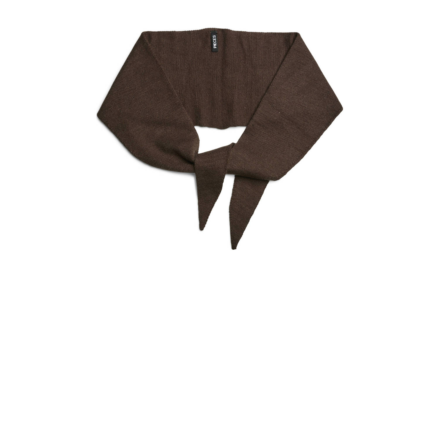 PIECES triangle scarf PCKOMMA donkerbruin