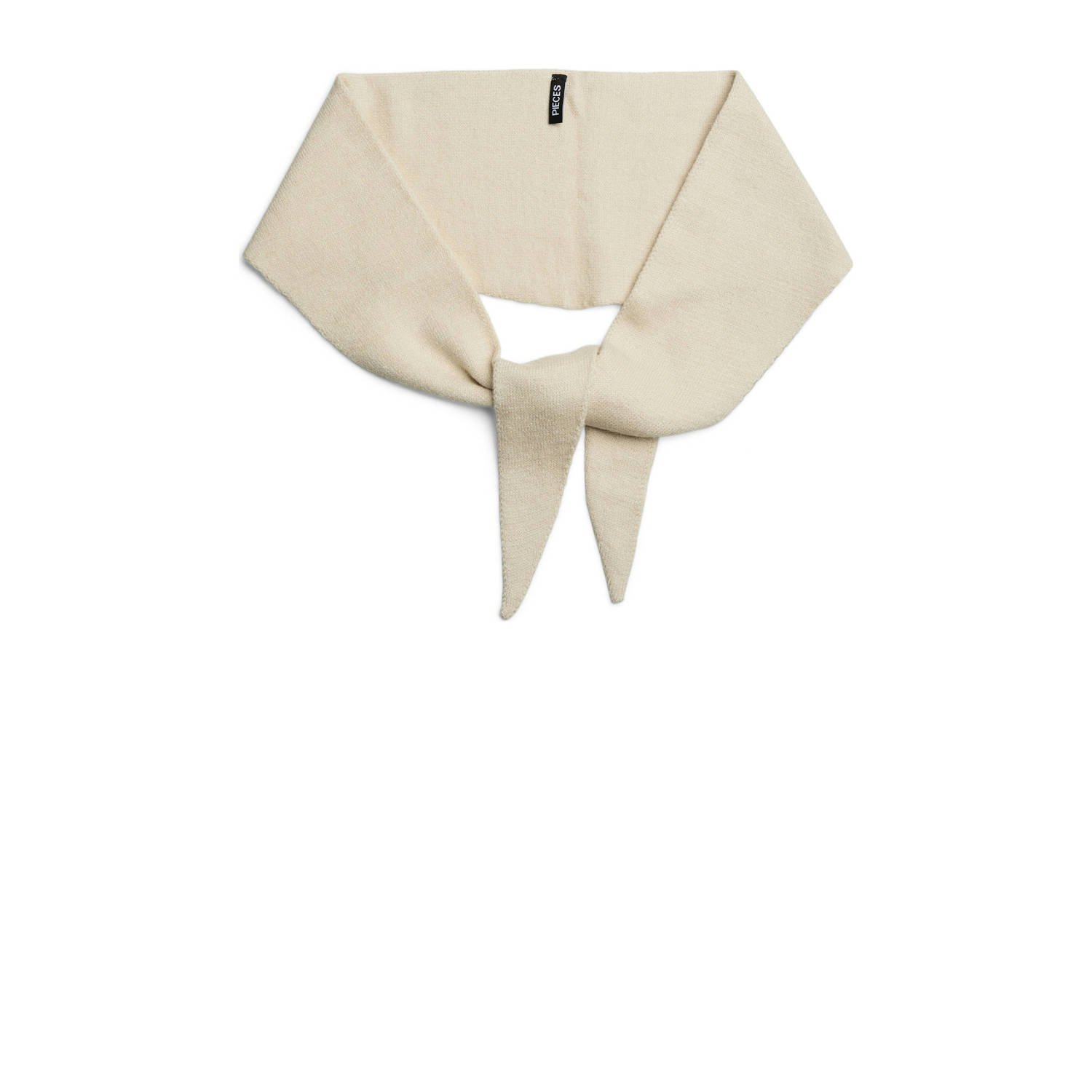 PIECES triangle scarf PCKOMMA ecru