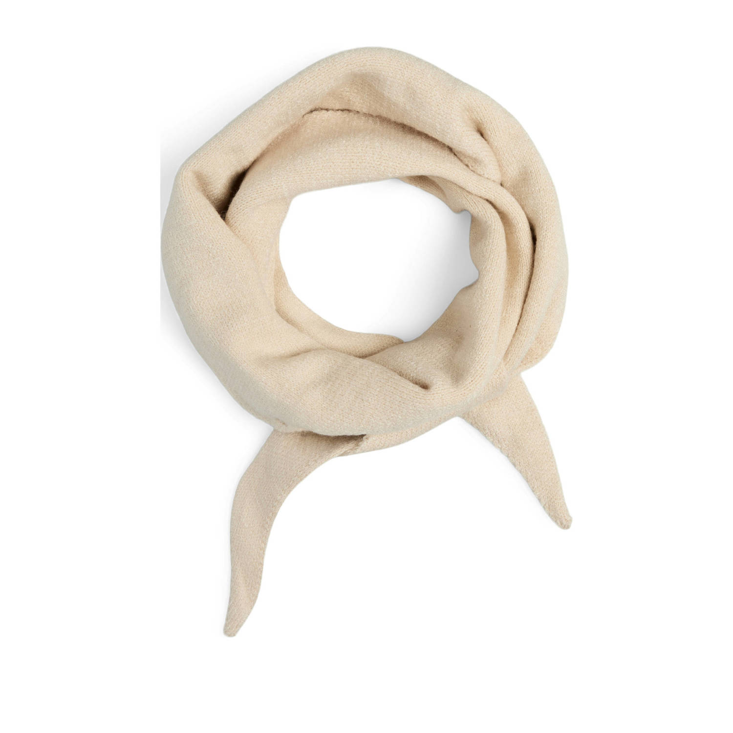 PIECES triangle scarf PCKOMMA ecru