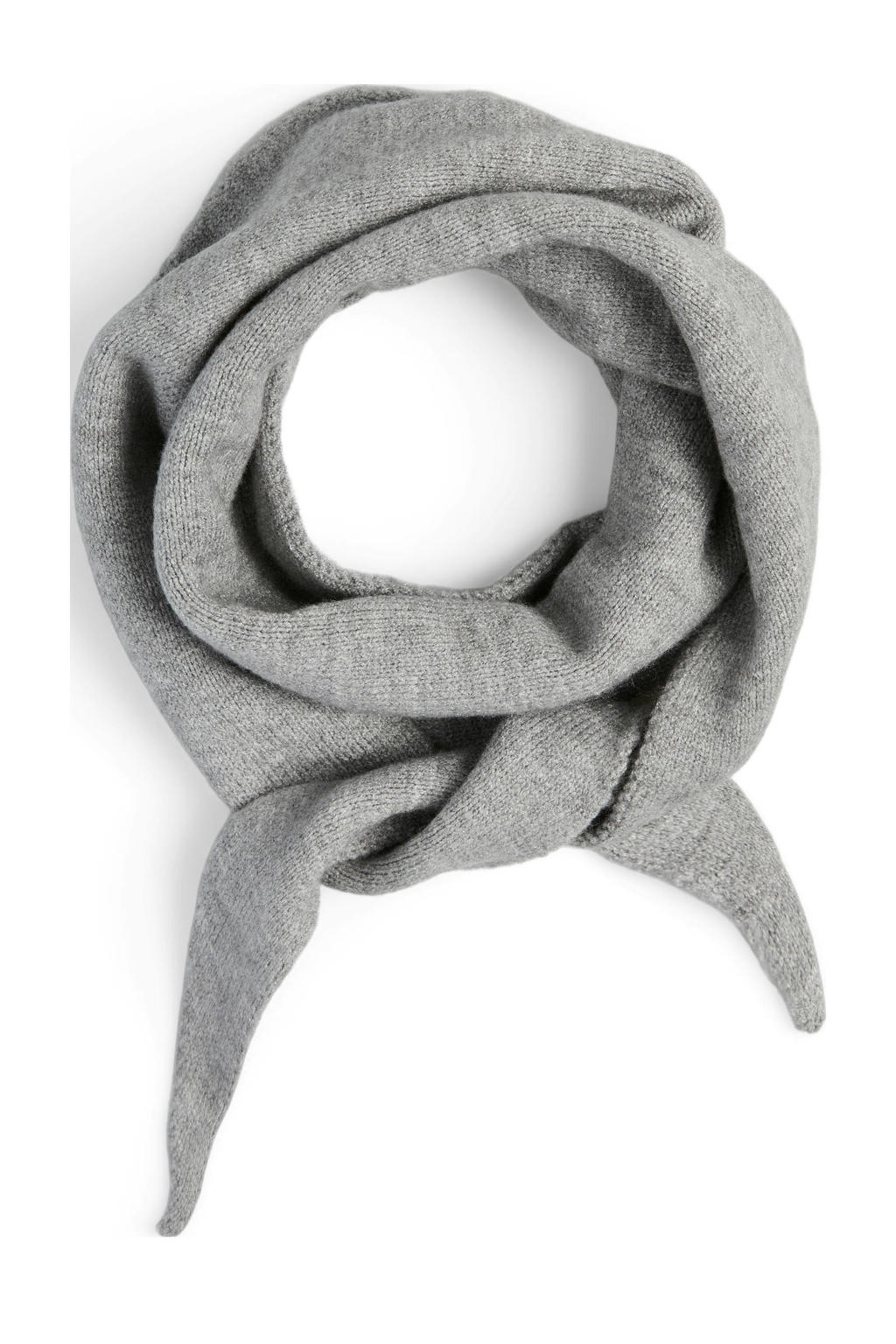 PIECES triangle scarf PCKOMMA grijs