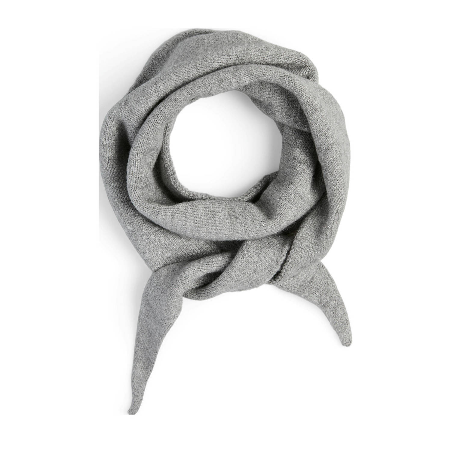 PIECES triangle scarf PCKOMMA grijs