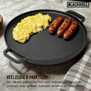 thumbnail: Blackwell Grillplaat BBQ / Bakplaat Gietijzer ø 30 cm - zonder anti-aanbaklaag 2-zijdig