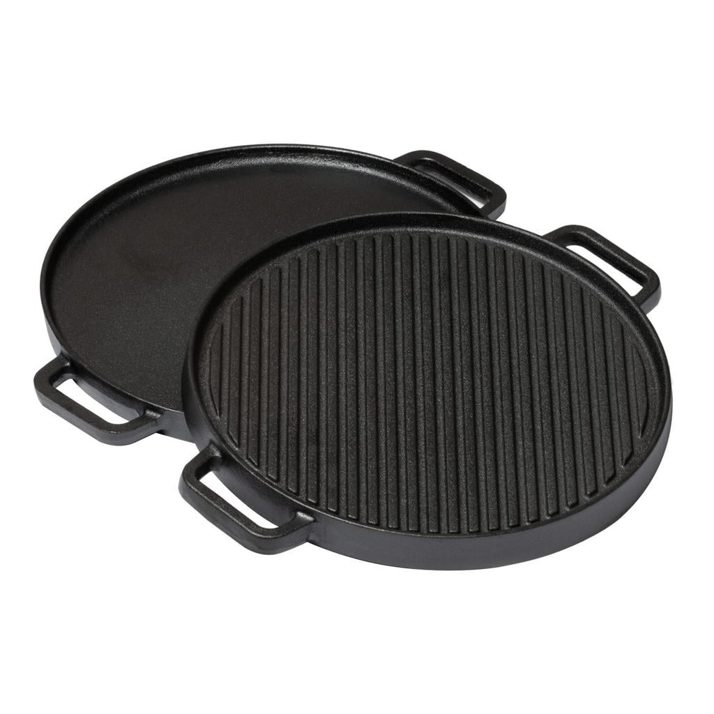 Blackwell Grillplaat BBQ / Bakplaat Gietijzer ø 30 cm - zonder anti-aanbaklaag 2-zijdig