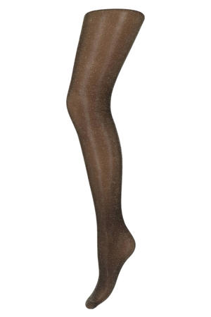 panty 20 denier met glitters zwart/goudkleurig