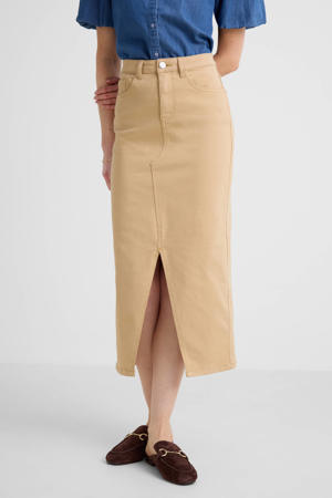 denim rok beige