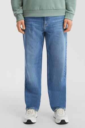 relaxed tapered jeans light blue denim