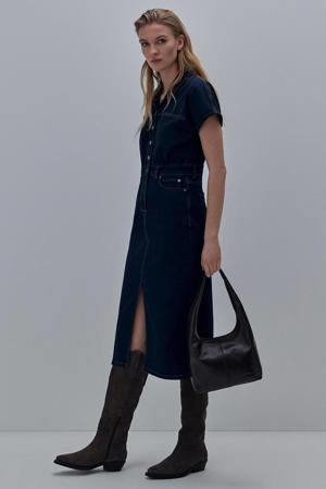 denim spijkerjurk dark blue denim