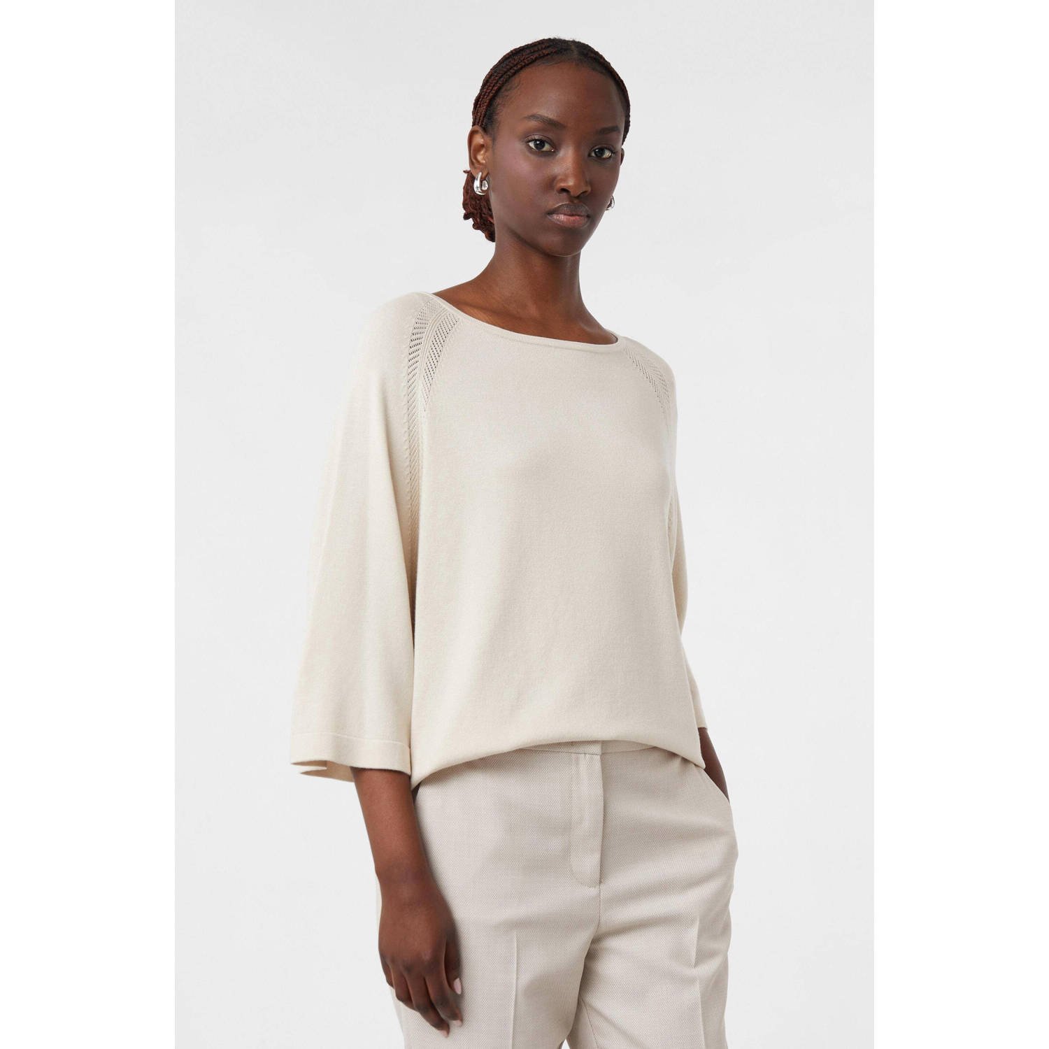 Comma Gebreide pullover met ronde hals