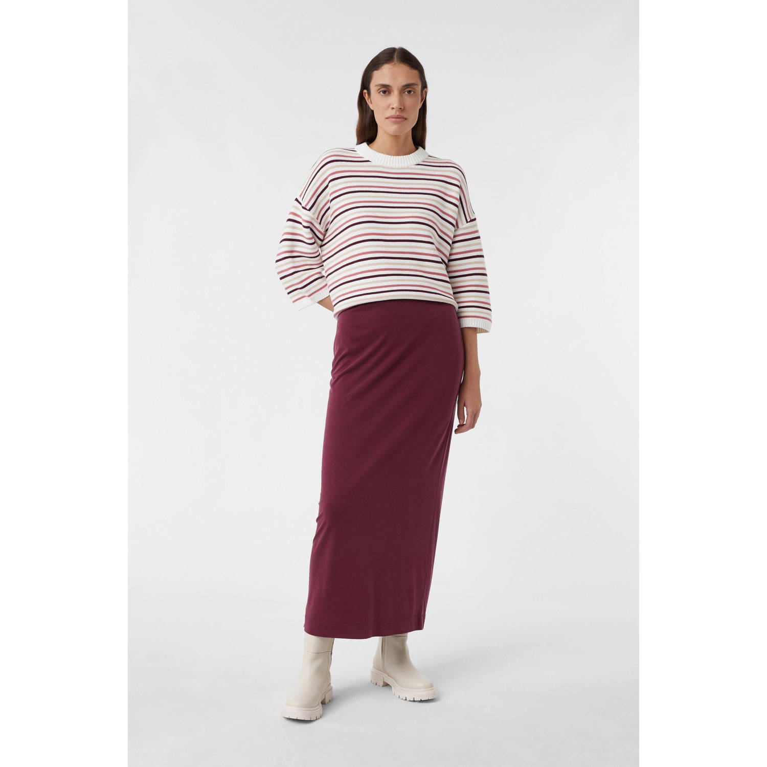 Comma casual identity midi rok paars