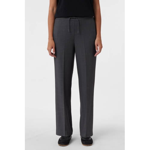 comma straight regular waist casual broek grijs afbeelding