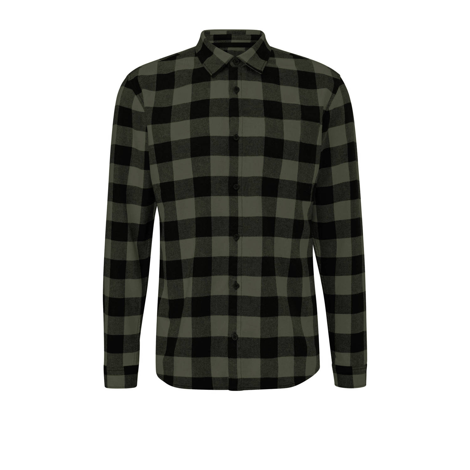Q S by s.Oliver casual overhemd donkergroen