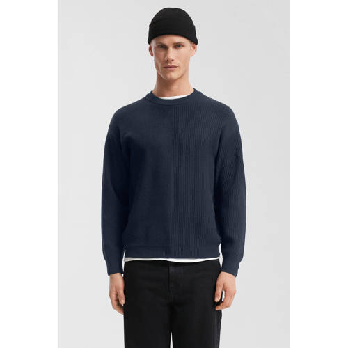 QS trui rib gebreid blauw afbeelding