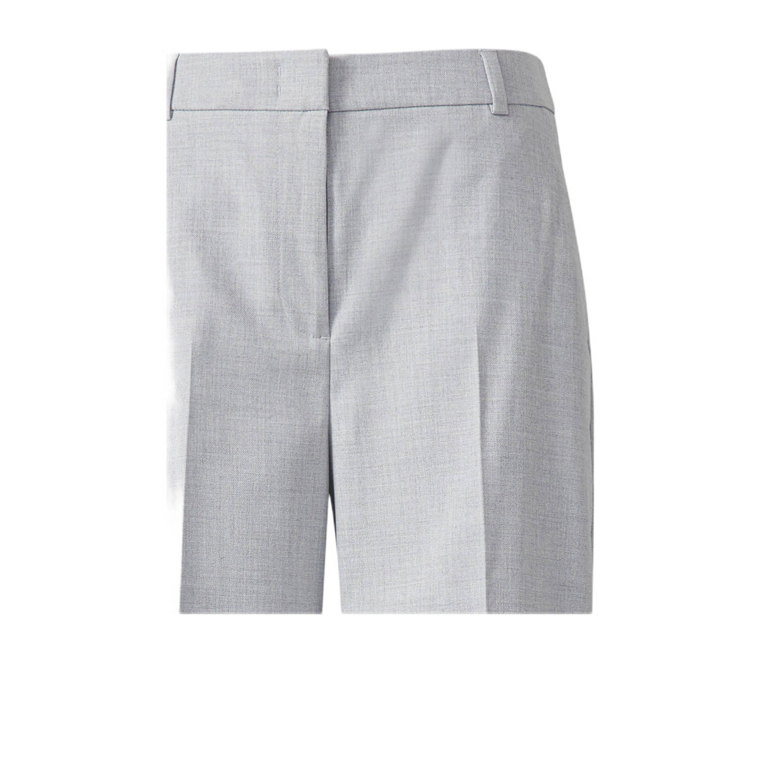 comma wide leg regular waist pantalon lichtgrijs