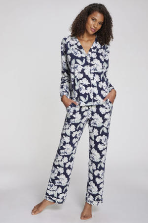 pyjama donkerblauw/wit