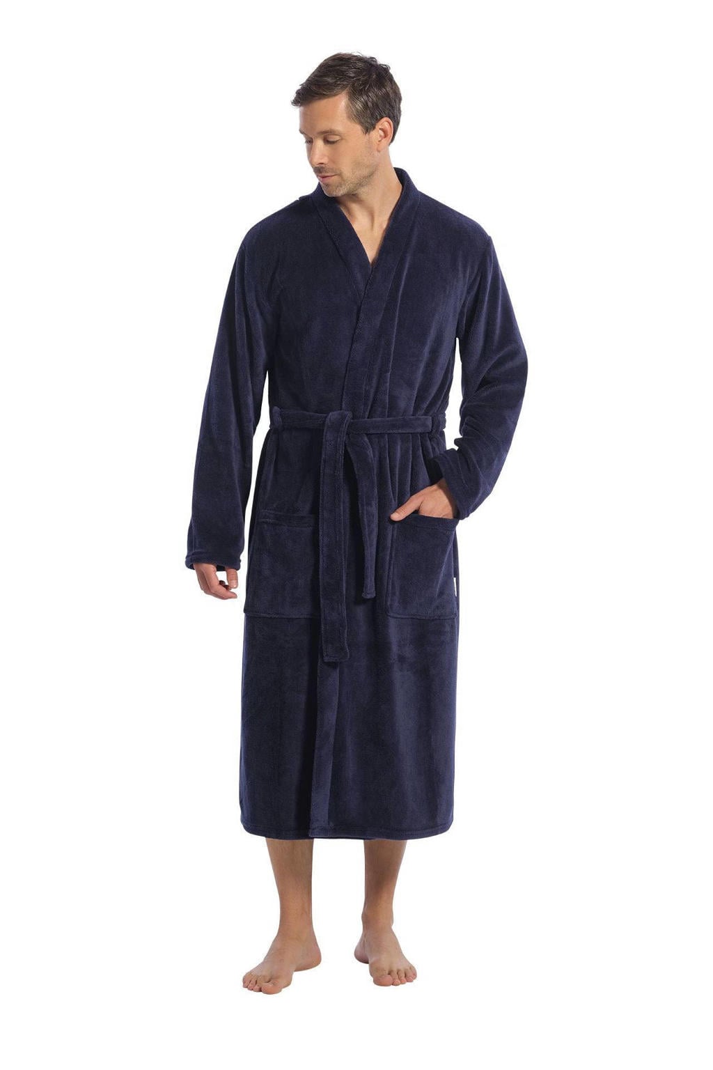 ten Cate fleece badjas donkerblauw