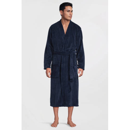 ten Cate fleece badjas donkerblauw afbeelding