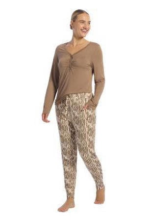 pyjama taupe/ecru