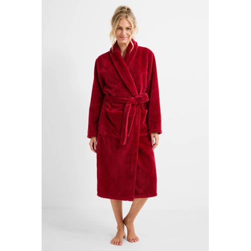 ten Cate fleece badjas rood afbeelding