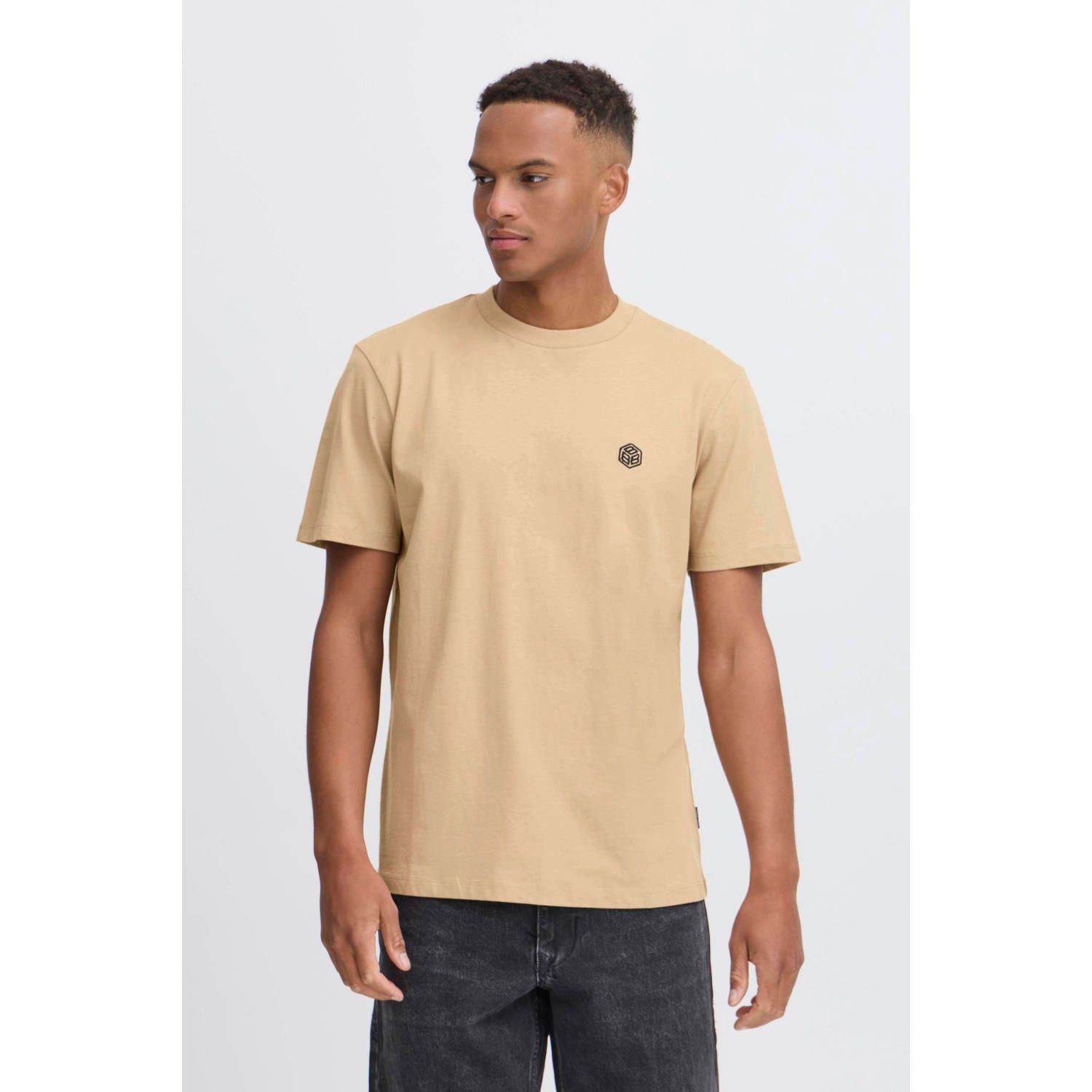 Blend regular T-shirt beige