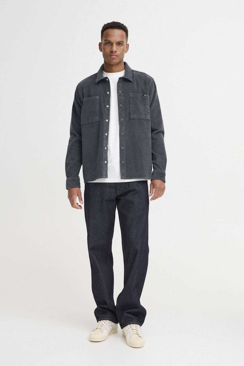 Blend overshirt grijsblauw