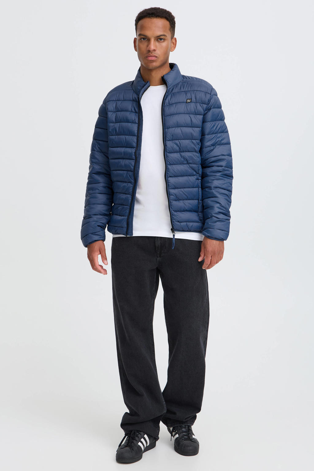 Blend gewatteerde jas blauw