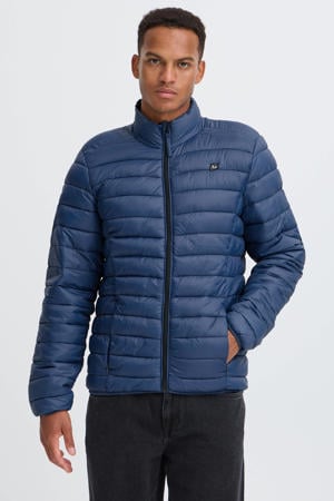 gewatteerde jas blauw