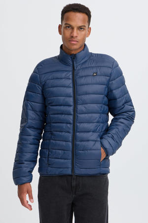 gewatteerde jas blauw