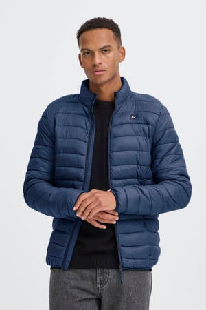 gewatteerde jas blauw