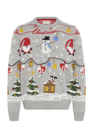 Kersttrui voor heren, gebreide trui met capuchon, gebreide trui, T-shirt, grappige gebreide kersttrui met ronde hals, wollen pullover, P03-blauw, XXL Kersttrui voor heren, gebreide trui met capuchon, gebreide trui, T-shirt, grappige gebreide kersttrui met ronde hals, wollen pullover, P03-blauw, XXL