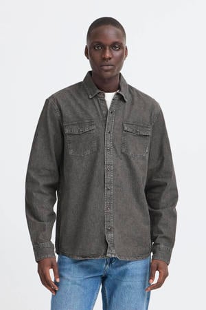 regular casual overhemd grijs
