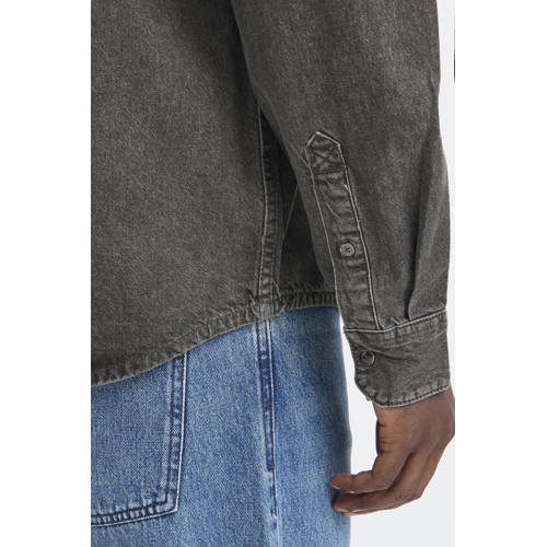 Blend regular casual overhemd grijs afbeelding