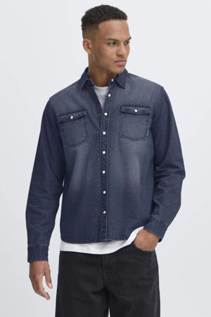 regular casual overhemd blauw