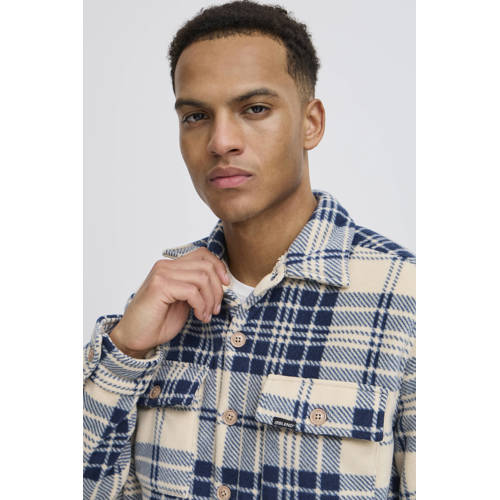 Blend teddy gevoerd overshirt blauw afbeelding