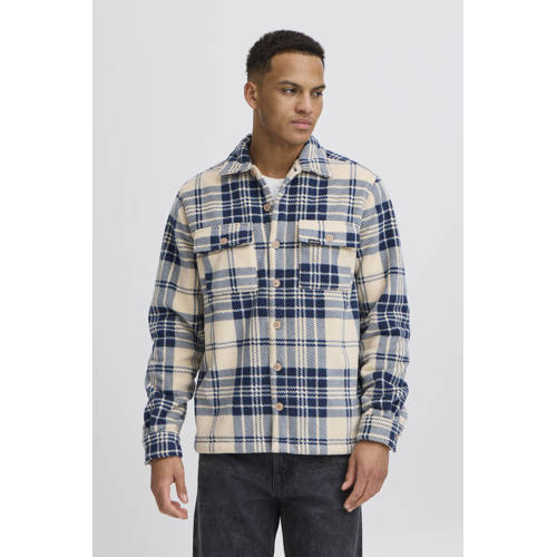 Blend teddy gevoerd overshirt blauw afbeelding