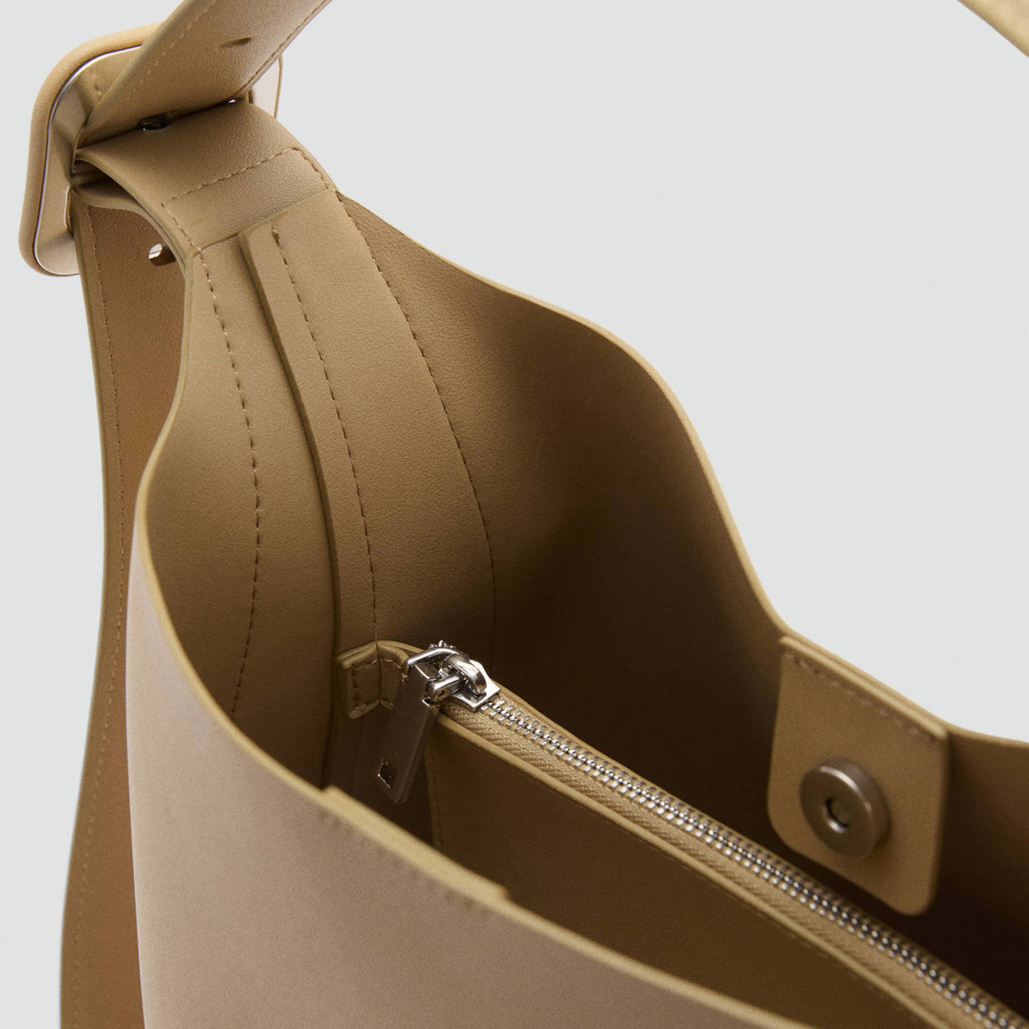 Mango schoudertas beige
