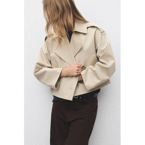 Mango trenchcoat beige afbeelding