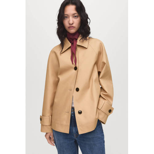 Mango trenchcoat camel afbeelding