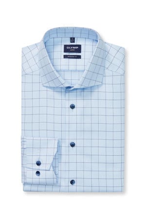 getailleerd casual overhemd lichtblauw