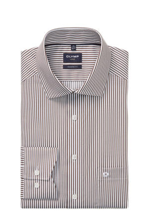 getailleerd casual overhemd bruin