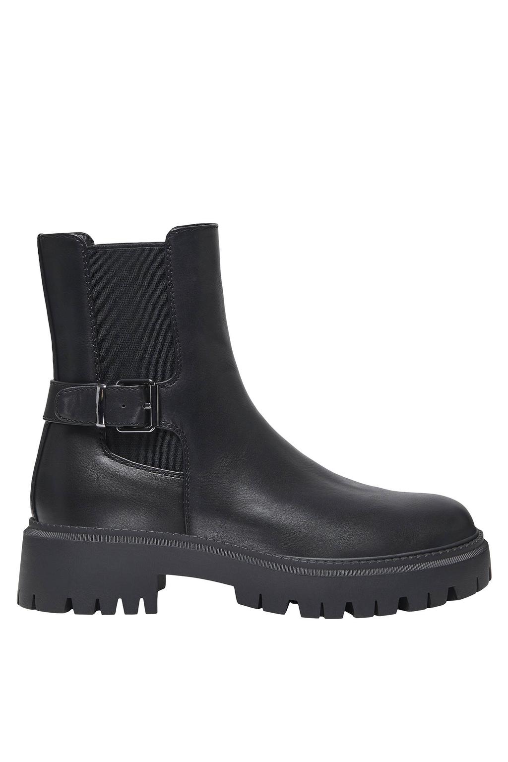 Zwarte dames ONLY ONLLizzo chelsea boots van 80% polyurethaan/20% polyester met elastische inzet
